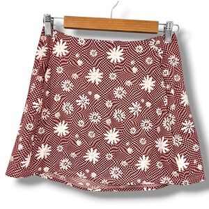 Altar'd State Mini Skirt Floral Print A-Line 90s Style Size S‎
